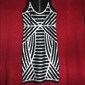 Black Silver Sequined Dress